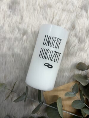 Kerze "unsere Hochzeit"