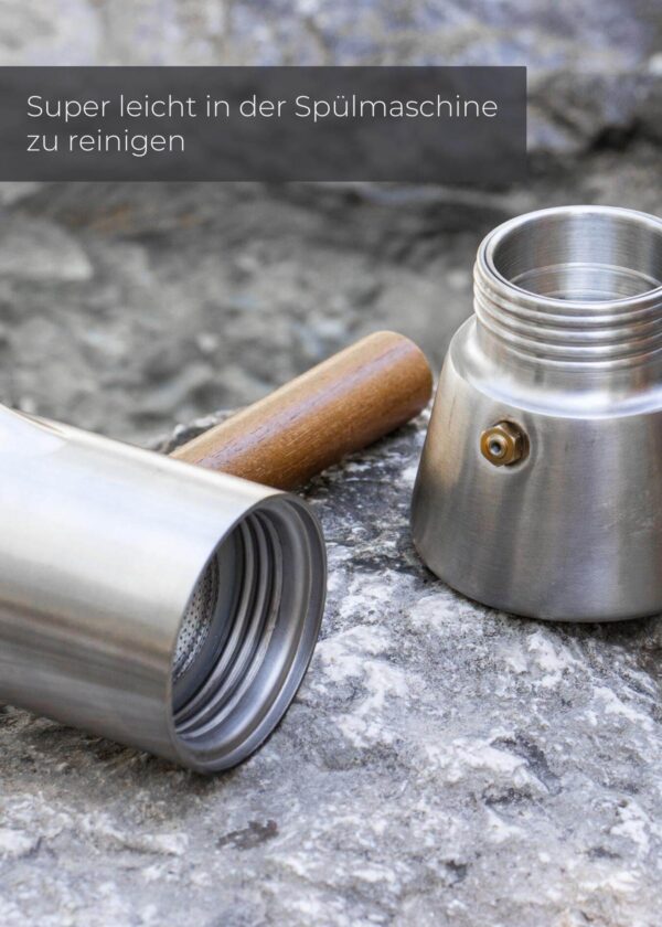 Espressokocher aus Edelstahl