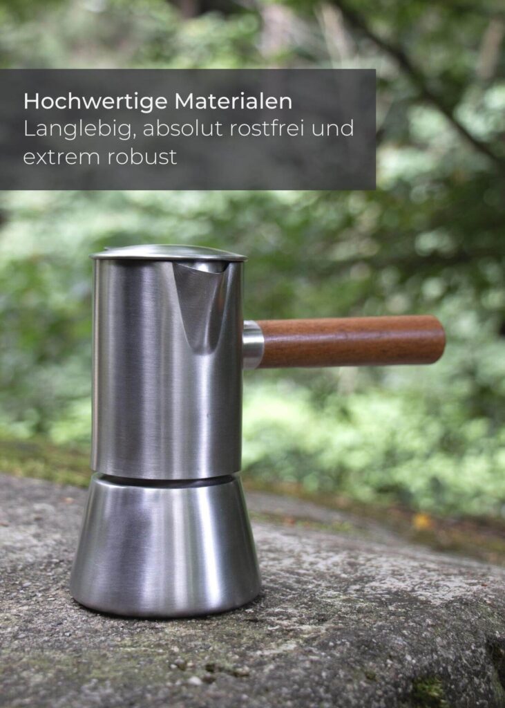 Espressokocher aus Edelstahl