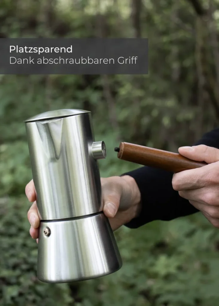 Espressokocher aus Edelstahl