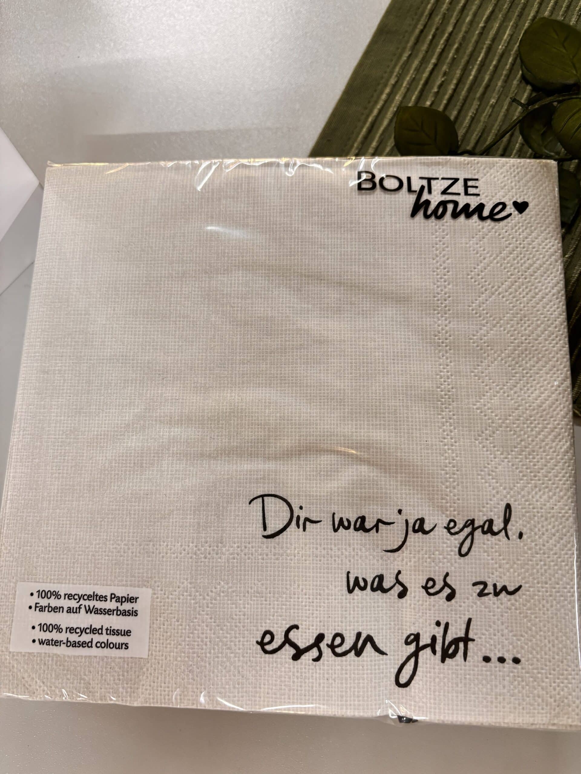 Serviette „Dir war ja egal was es zu essen gibt…“ – Bild 1