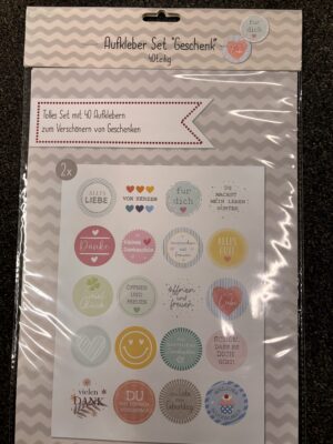 Aufkleber Set Geschenk