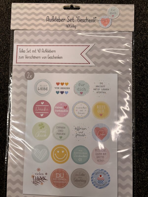 Aufkleber Set Geschenk